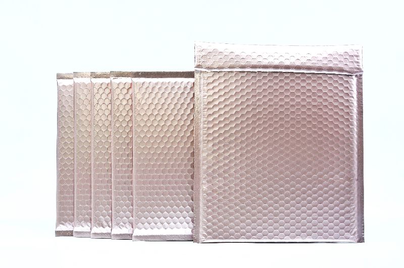 Photo 1 of ProLine® Matte Metallic Rose Gold Poly Bubble Padded Shipping Mailers Envelopes 10.5" x 16" (10 Mailers)
