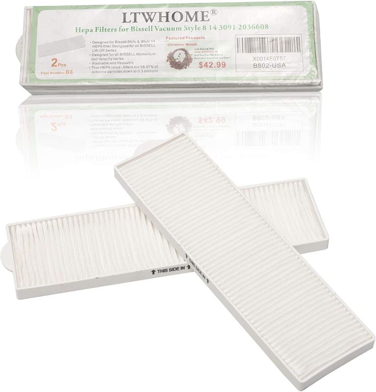 Photo 2 of LTWHOME Hepa Filters Suitable for Bissell Vacuum Style 8 14 3091 2036608 (Pack of 2)