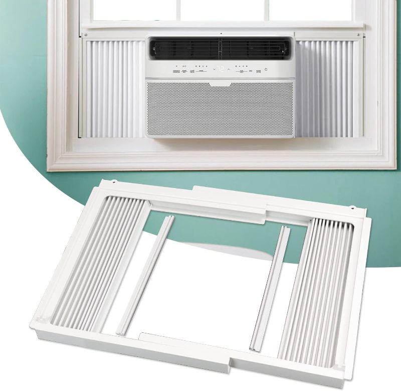 Photo 1 of Flehomo Window Air Conditioner Side Panels with Frame, Adjustable Insulation AC Side Panel for 8,000 BTU Window AC Unit, Frame Included
