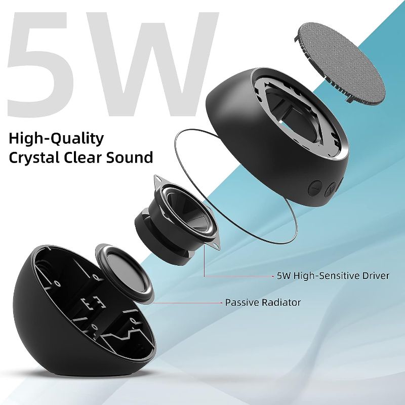 Photo 2 of [Single] USB Computer Speakers for Desktop, PC, Laptop, Small Plug-N-Play Speakers with Crystal-Clear Sound, Loud Volume, Rich Bass, Direct Volume Control, Compatible with Windows/macOS/ChromeOS/Linux