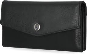 Photo 1 of Nautica Money Manager RFID Women’s Wallet Clutch Organizer (Black (V-Flap) - NWT