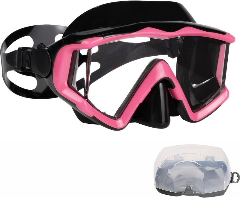 Photo 1 of AQUA A DIVE SPORTS Diving mask Anti-Fog Swimming Snorkel mask Suitable for Adults Scuba Dive Swim Snorkeling Goggles Masks - PINK
