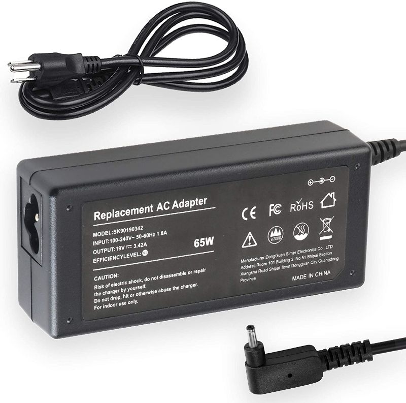 Photo 1 of Replacement AC Adapter Charger for Acer Chromebook (not USB-C Plug tip)
