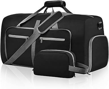 Photo 1 of Felipe Varela Duffle Bag with Shoes Compartment and Adjustable Strap,Foldable Travel Duffel Bags for Men Women,Waterproof Duffel Bags