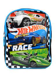 Photo 1 of Hot Wheels Backpack 15" Sports Cars Blue Red Green Boys Toddler Kids School Bag
