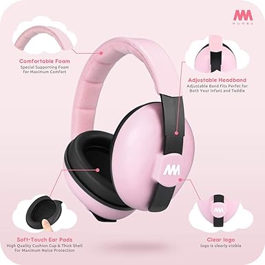 Photo 2 of Baby Ear Protection Noise Cancelling Headphones for Babies and Toddlers - Mumba Baby Earmuffs - Ages 3-24+ Months
