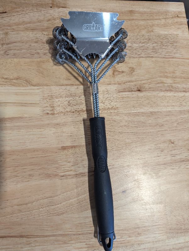 Photo 1 of Grill Brush and Scraper Bristle Free – Safe BBQ Brush for Grill – 18'' Stainless Grill Grate Cleaner - Safe Grill Accessories for Porcelain/Weber Gas/Charcoal Grill – Gifts for Grill Wizard
