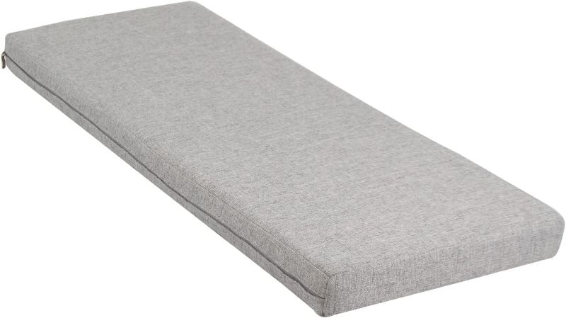 Photo 1 of mudilun Bench Cushions,Bench Cushion for Indoor Furniture,70D Thickened Foam,31.4x11.8x1.96in with Ties Patio Cushions with Zipper,Soft Sofa Seat Cushion,Light Gray Patio Swing Pads
