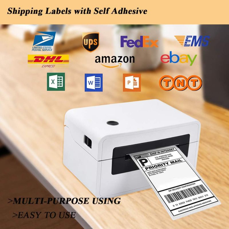 Photo 3 of YOUHOOL Shipping Labels 4" x 6" for Direct Thermal PrintersThermal Labels Self Adhesive Mailing Labels Pre-Cut Full Sheet White Color Printable (400Labels)