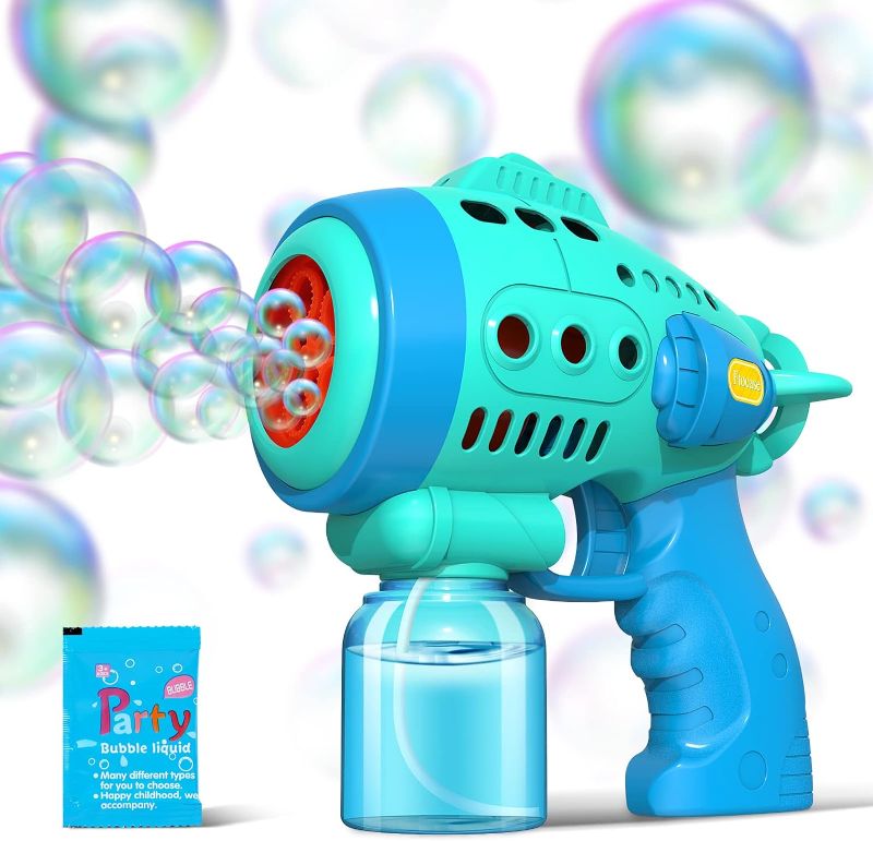 Photo 1 of Ftocase Bubble Machine with Rich Bubbles, Bubble Guns for Kids with 360-Degree Leak-Proof Design, Ergonomic Grip, Automatic Bubble Gun for Toddlers, Party Favors, Birthday Gift, Easter
