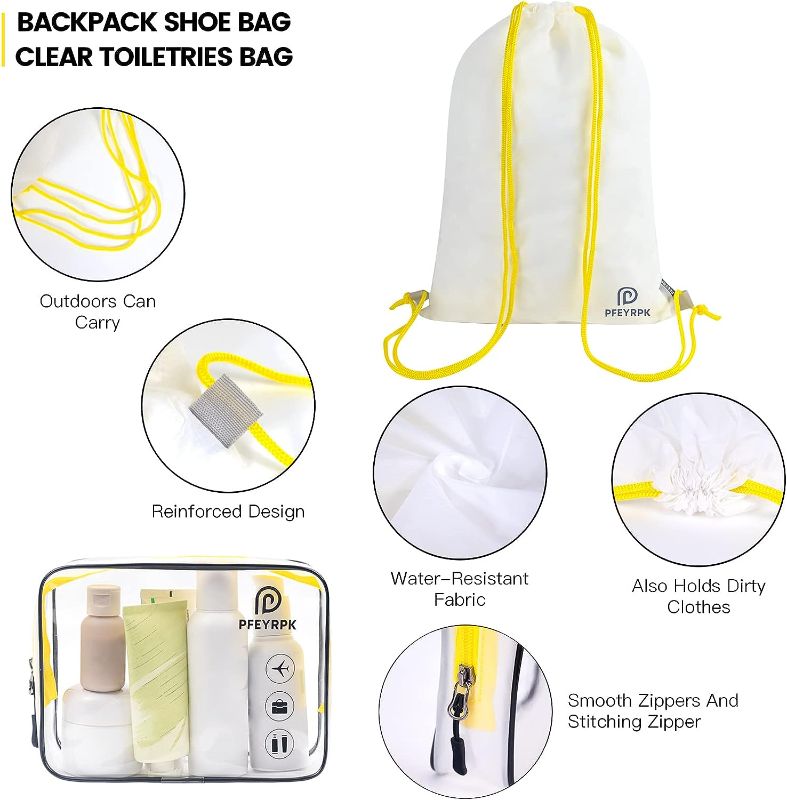 Photo 1 of PFEYRPK Lightweight Compression Packing Cubes for Suitcases, Compressible Expandable Travel Packing Organizer with Clear Toiletries and Backpack Bag, Travel Essentials for Carry on Luggage 7 Set
