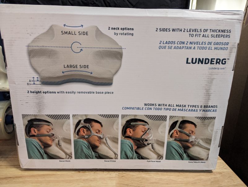 Photo 5 of Lunderg CPAP Pillow for Side Sleepers - Includes 2 Pillowcases - Adjustable Memory Foam Pillow for Sleeping on Your Side, Back & Stomach - Reduce Air Leaks & Mask Pressure for a Better Sleep