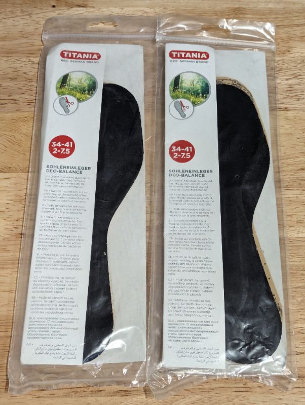 Photo 3 of Titania Deodorant Balance Insoles - Size 34-41 - 2 Pack
