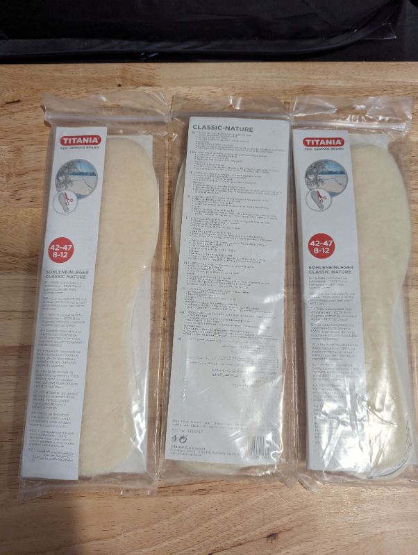 Photo 5 of Titania Classic Nature Comfort Insoles – Size 42-47 (8-12) - 3 Pack