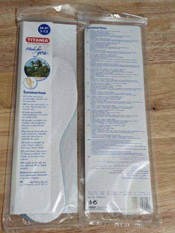 Photo 1 of Titania Summer Time Shoes Pads - Size 34-41 (2-7.5) - 2 Pack