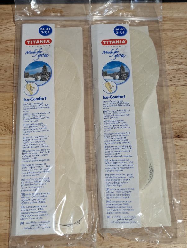 Photo 5 of Titania Iso-Comfort Insoles - Size 34-41 (2-7.5) - 2 Pack