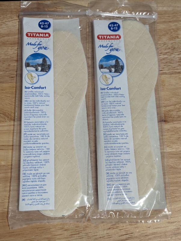 Photo 5 of Titania Iso-Comfort Insoles - Size 42-47 (8-12) - 2 Pack