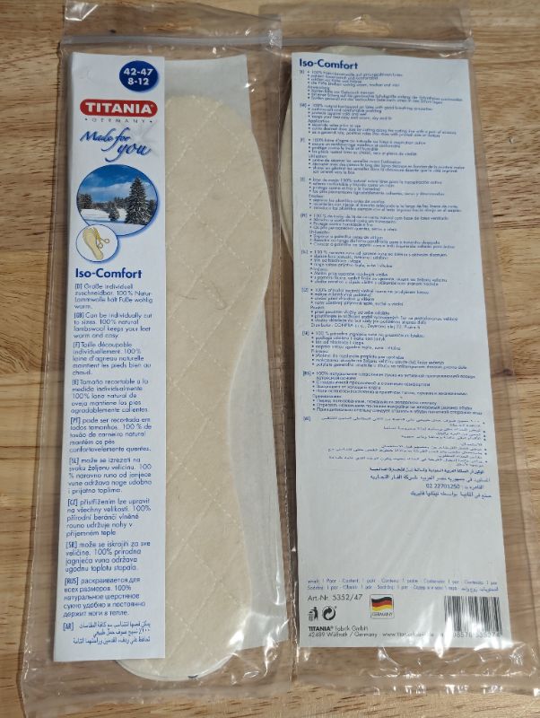 Photo 4 of Titania Iso-Comfort Insoles - Size 42-47 (8-12) - 2 Pack