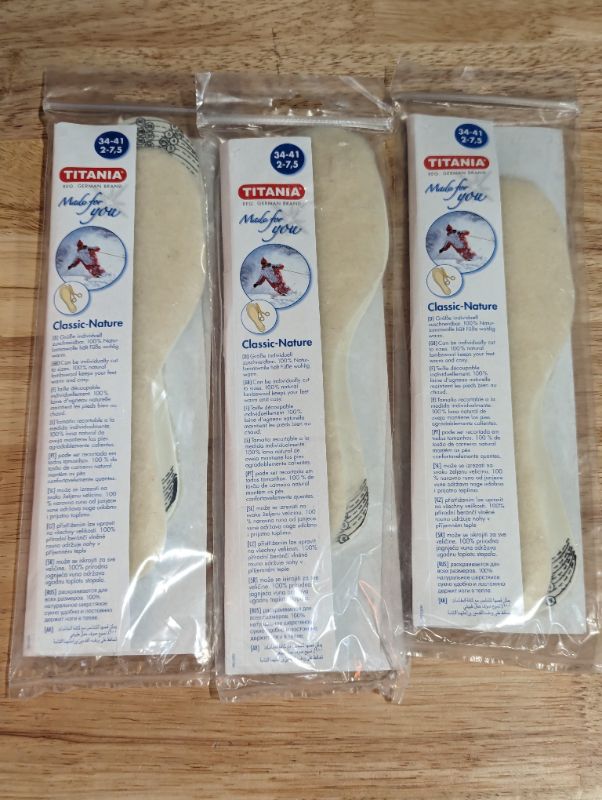 Photo 5 of Titania Classic Nature Comfort Insoles – Size 34-41 (2-.75) - 3 Pack 