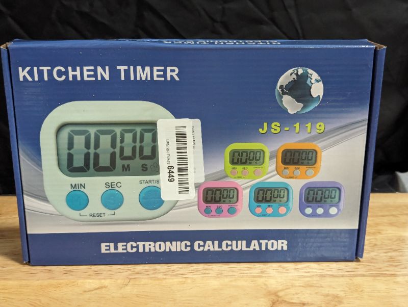 Photo 6 of 6 Pack Multi-Function Electronic Timer - Magnetic Digital Timers Big LCD Display The Loud/Silent Switch Countdown Timer Extensively Use in Break Time, Cooking,Gym, Meeting, Classroom