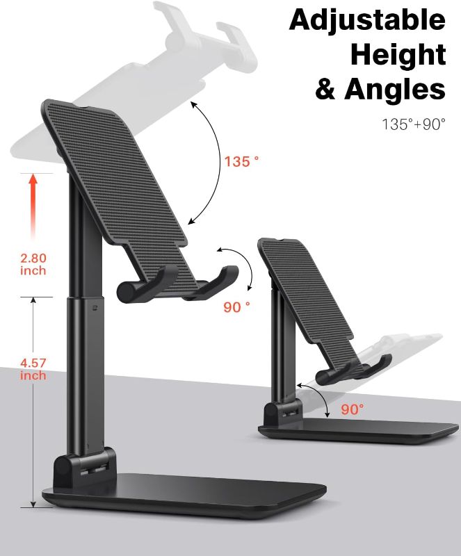 Photo 2 of Anozer Tablet Stand Foldable & Adjustable, Portable Monitor Stand 5.55 * 3.94" Wide, Fit for iPad Holder Stand Compatible with iPad Pro 11, 12.9/for iPad 10.9; Surface Pro; Portable Monitor 4.7-15.6"