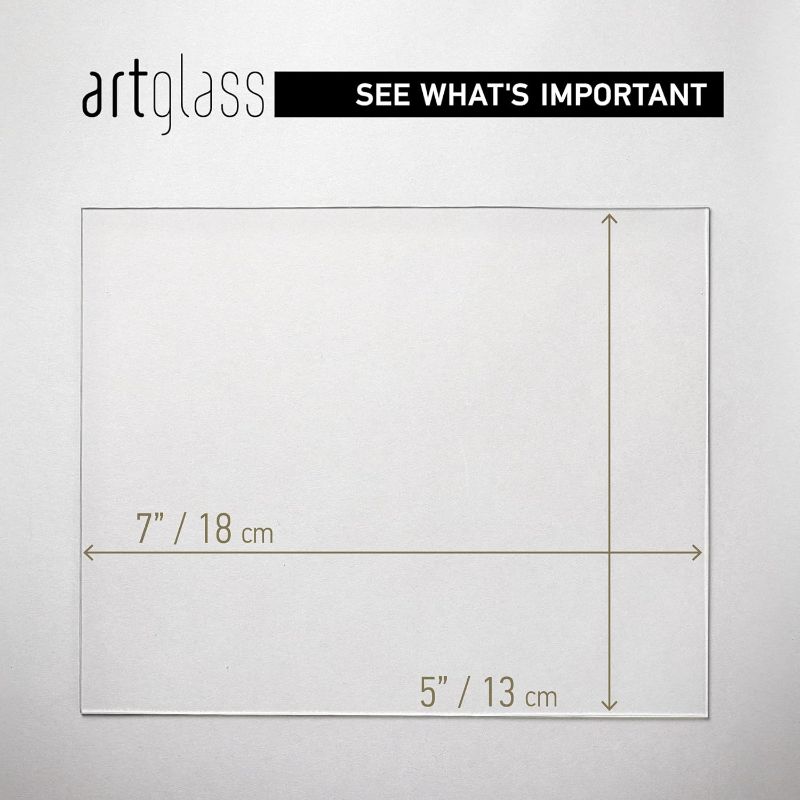 Photo 2 of GROGLASS Anti-reflective Premium Replacement Glass for Picture Frames, Artglass, 5 x 7, 12.7 x 17.8 cm, 2 pieces
