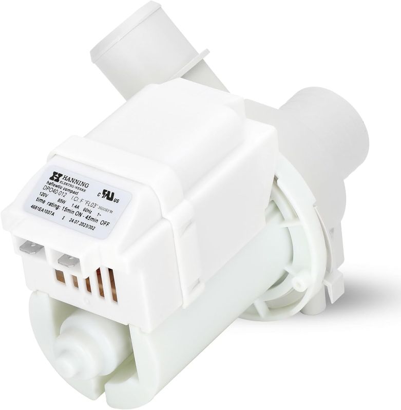 Photo 1 of 4681EA1007A DP040-012 2649379 Washer Pump Motor Assembly Compatible with LG WT1201CV WT1201CW WT4870CW, Kenmore 796.31513210, Part Number: AP5672914 PS7785119 EAP7785119