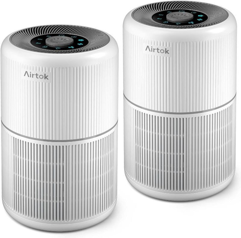 Photo 1 of 2 Pack Air Purifier for Home Bedroom with H13 True HEPA Filter for Smoke, Smokers, Dust, Odors, Pollen, Pet Dander | Quiet 99.9% Removal to 0.1 Microns | White Available for California