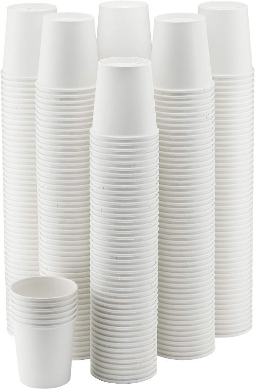 Photo 1 of NYHI 300-Pack 8 oz. White Paper Disposable Cups – Hot/Cold Beverage Drinking Cup for Water, Juice, Coffee or Tea – Ideal for Water Coolers, Party, or Coffee On the Go’
