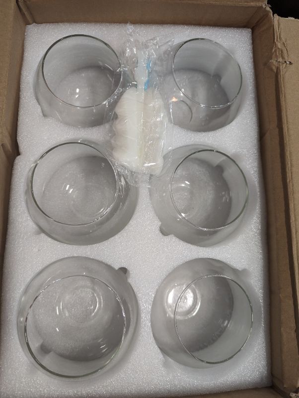 Photo 5 of Floral Supply Online - Rose Bowls (Set of 6) and Flower Guide Booklet - Glass Round Vases for Weddings, Events, Decorating, Arrangements, Flowers, Office, or Home Decor.
