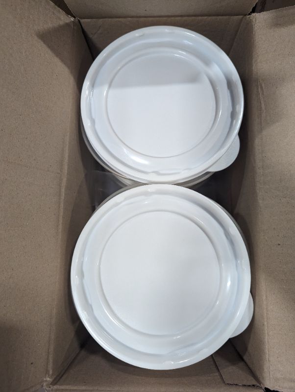 Photo 2 of HOME360 Food Storage Containers - Round 5.2 Cups - 6pcs w/ White Lids - SOLD AS IS