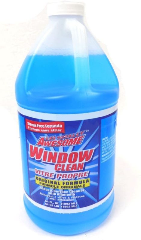 Photo 1 of La's Totally Awesome Window Clean Vitre Purpose Glass and Surface Cleaner with Ammonia 64 oz Refills - 5 Bottles - SOLD AS IS
