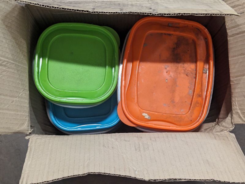 Photo 1 of Box of Tupperware - Varying Sizes - Product and Box Dirty from Storage - SOLD AS IS