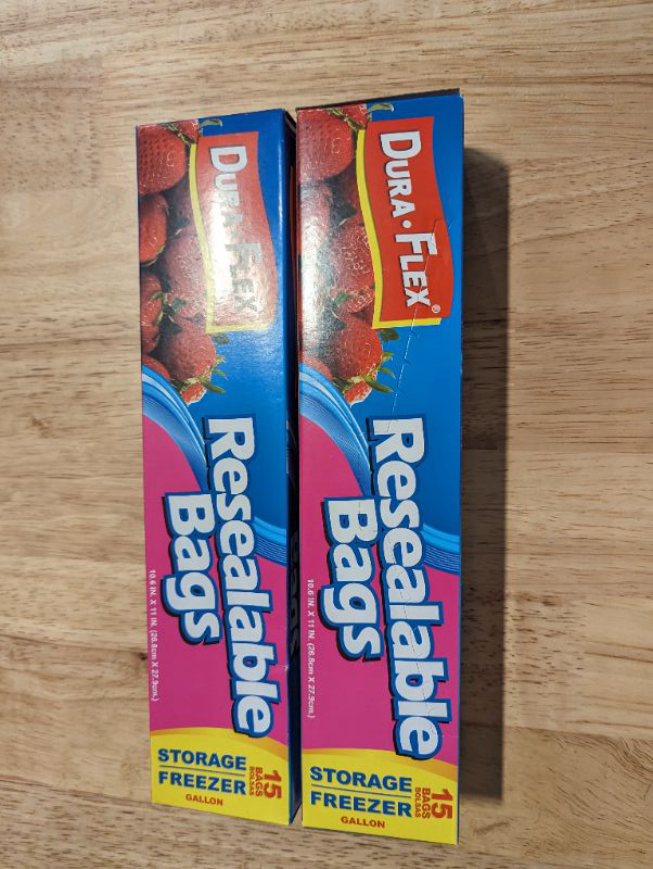 Photo 1 of GALLON FREEZER BAGS - 15CT - 2 BOXES