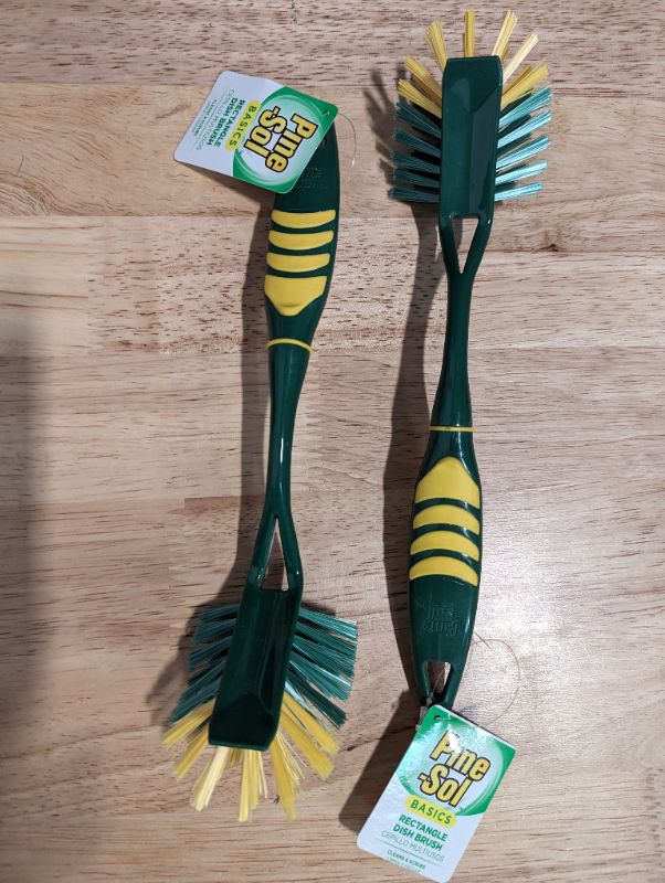 Photo 1 of 2 PACK - Pine-Sol Long Handle Dish Brush – Soft Bristle Kitchen Scrubber, Safe with Non-Stick Cookware