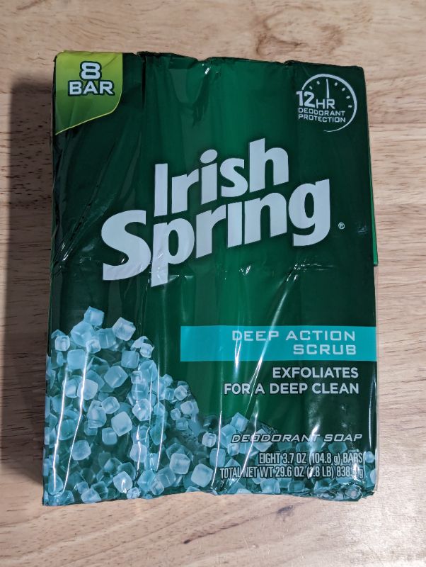 Photo 2 of Irish Spring Deep Action Scrub Deodorant Soap, 8 Bars
