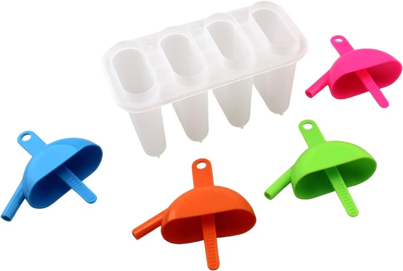 Photo 3 of 2 PACK - Ice Lolly Pop Mold Popsicle Maker with Straw Makes BPA Free Just Pop In The Freezer for a Healthy Snack
