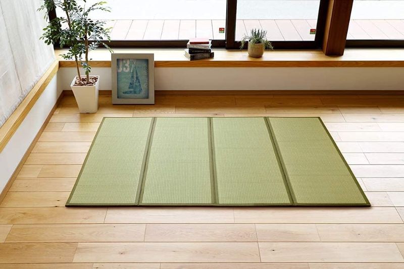 Photo 1 of MIINA Japanese Traditional Tatami Mattress, Igusa (Rush Grass) Tatami Mat, Floor Mattress, Japanese Floor Mattress,Japanese Futon, 55"x78" (Full, Natural) Natural Full