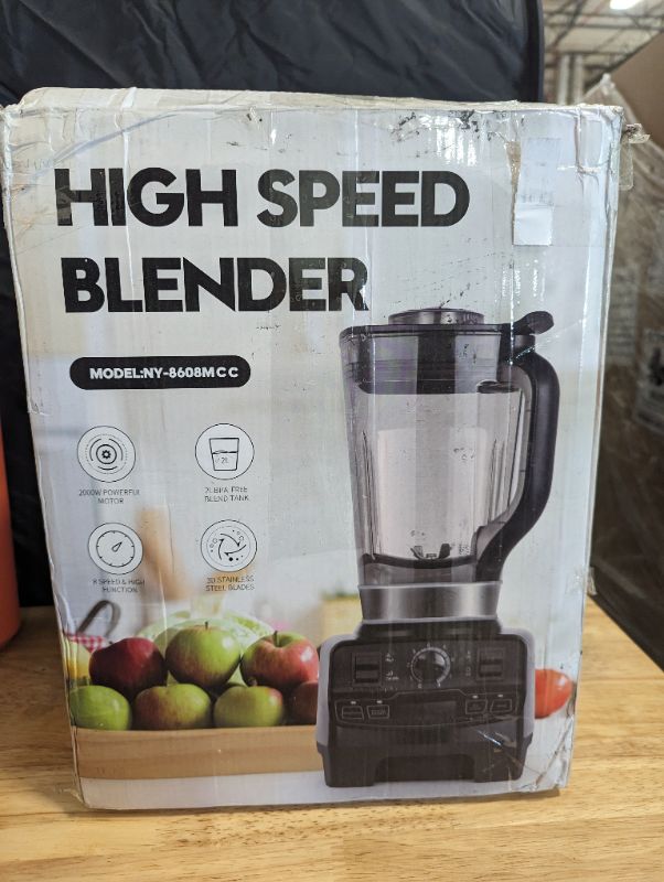 Photo 5 of Enfmay Smoothie Blender Maker, 1450W High Performance Blender for Kitchen with 4 Preset Programs, 8 Speeds Control, 33000RPM Powerful Blender, Countdown Display, 2L Tritan BPA Free Container, Ice Crush Blender Maker for Smoothie/Soup/Dessert/Nut #1 Smooth