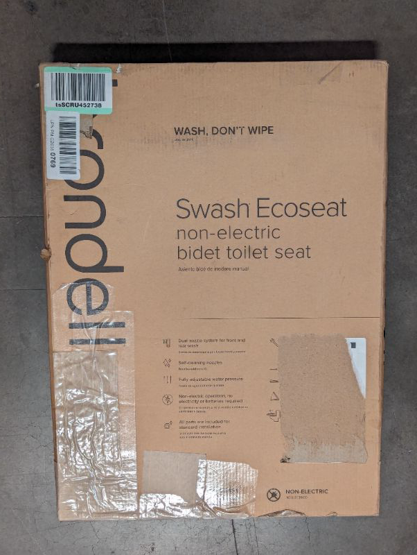 Photo 3 of Brondell Swash Ecoseat Non-Electric Bidet Toilet Seat, Fits Elongated Toilets, White - Dual Nozzle System, Ambient Water Temperature - Bidet with Easy Installation S101 Elongated
