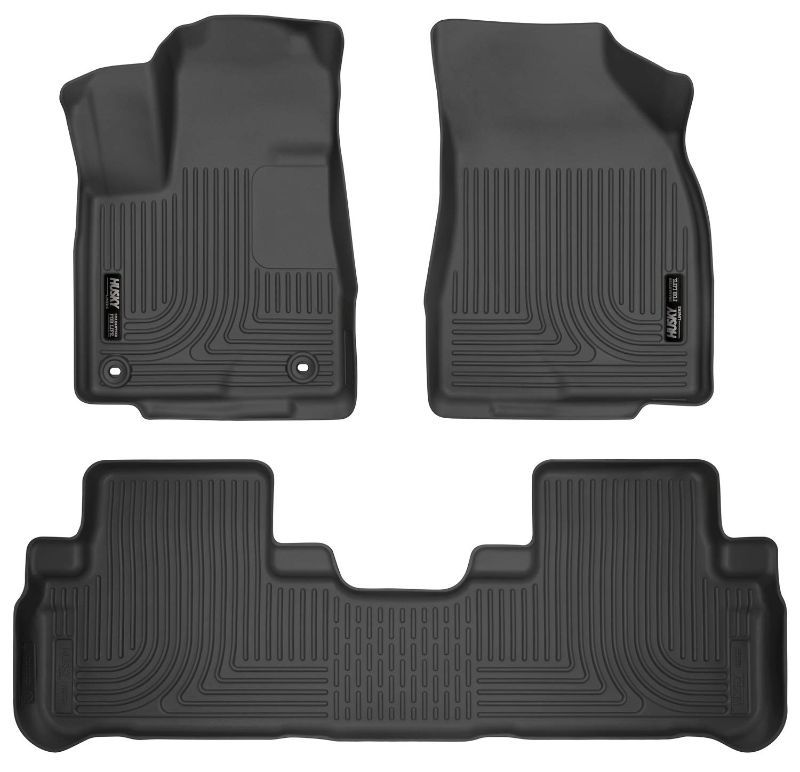 Photo 1 of Husky Liners Weatherbeater Series | Front & 2nd Seat Floor Liners - Black | 99601 | Fits 2014-2019 Toyota Highlander 3 Pcs