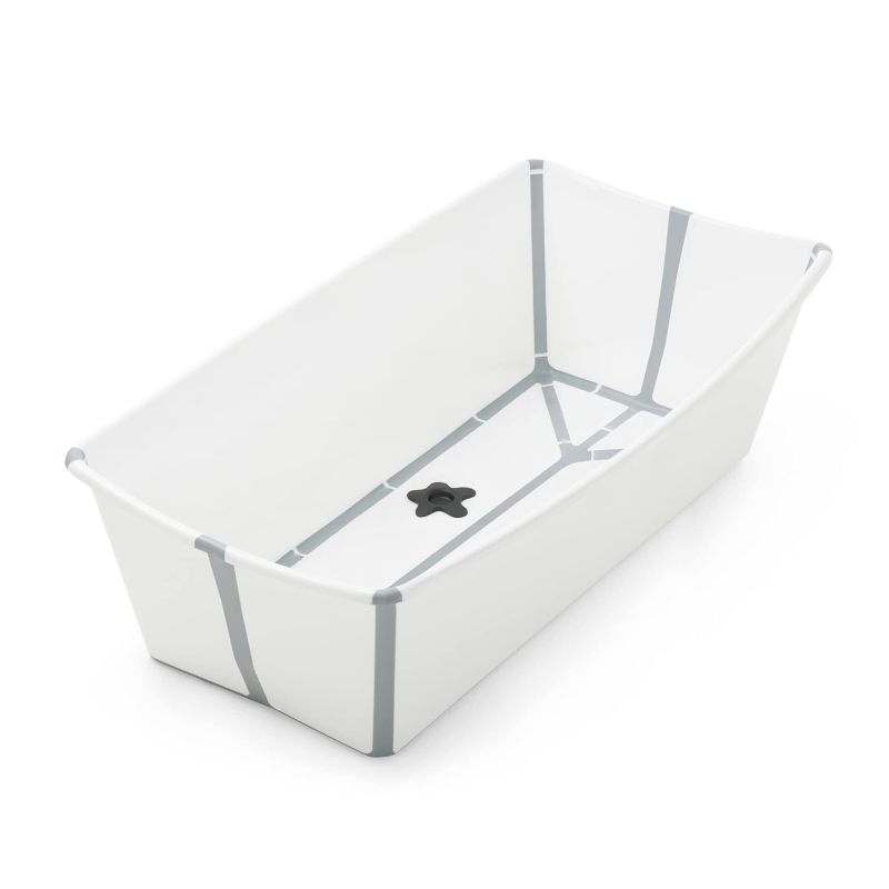 Photo 1 of Stokke Flexi Bath X-Large, White - Spacious Foldable Baby Bathtub - Lightweight & Easy to Store - Convenient to Use at Home or Traveling - Best for Ages 0-6