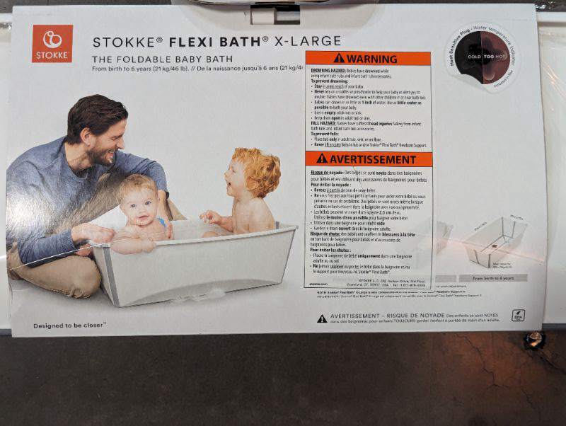 Photo 5 of Stokke Flexi Bath X-Large, White - Spacious Foldable Baby Bathtub - Lightweight & Easy to Store - Convenient to Use at Home or Traveling - Best for Ages 0-6