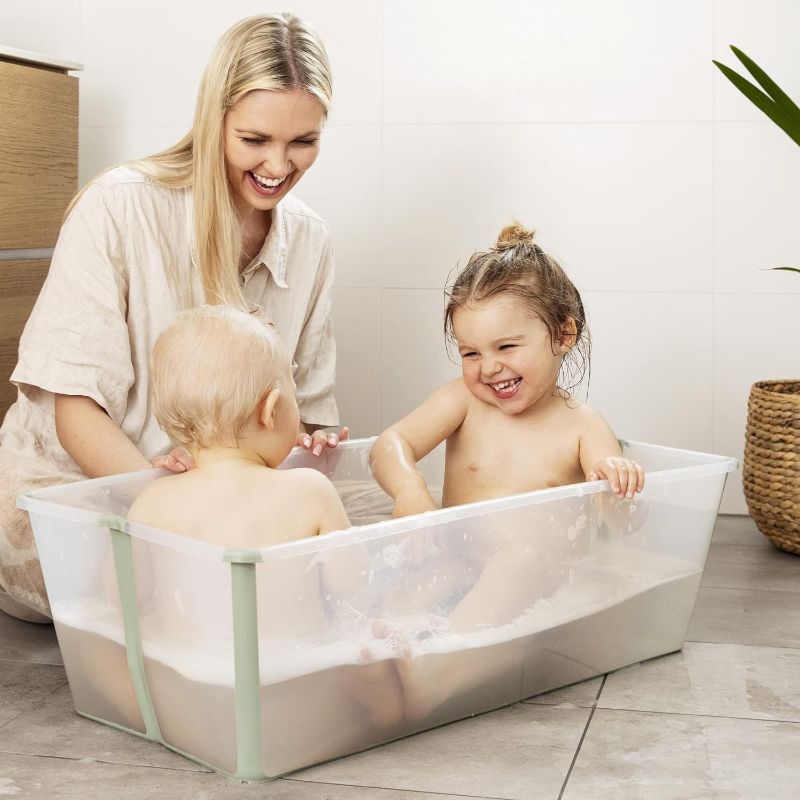 Photo 3 of Stokke Flexi Bath X-Large, White - Spacious Foldable Baby Bathtub - Lightweight & Easy to Store - Convenient to Use at Home or Traveling - Best for Ages 0-6