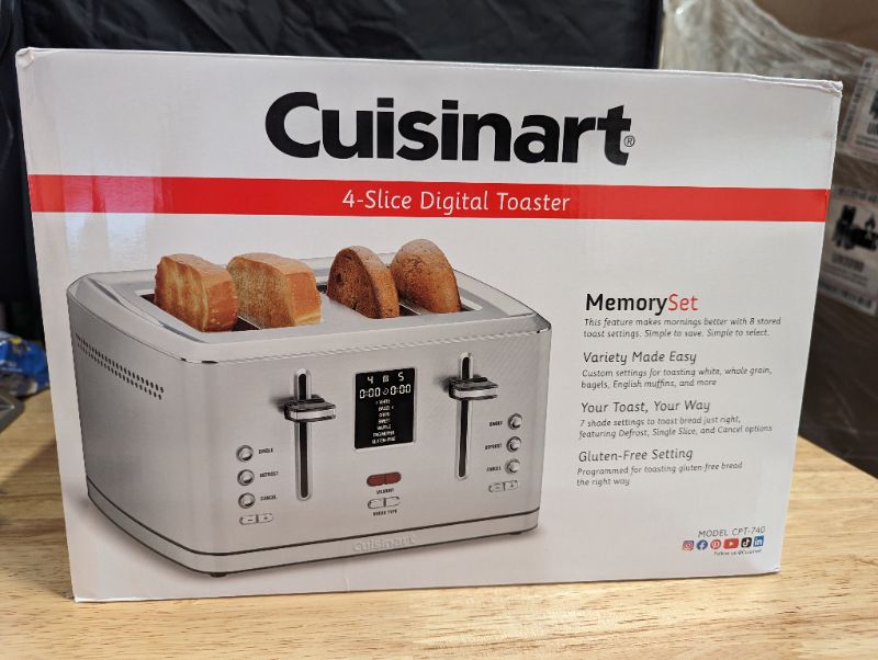 Photo 5 of Cuisinart CPT-740 4-Slice Digital MemorySet Toaster, Stainless Steel Silver 4-Slice