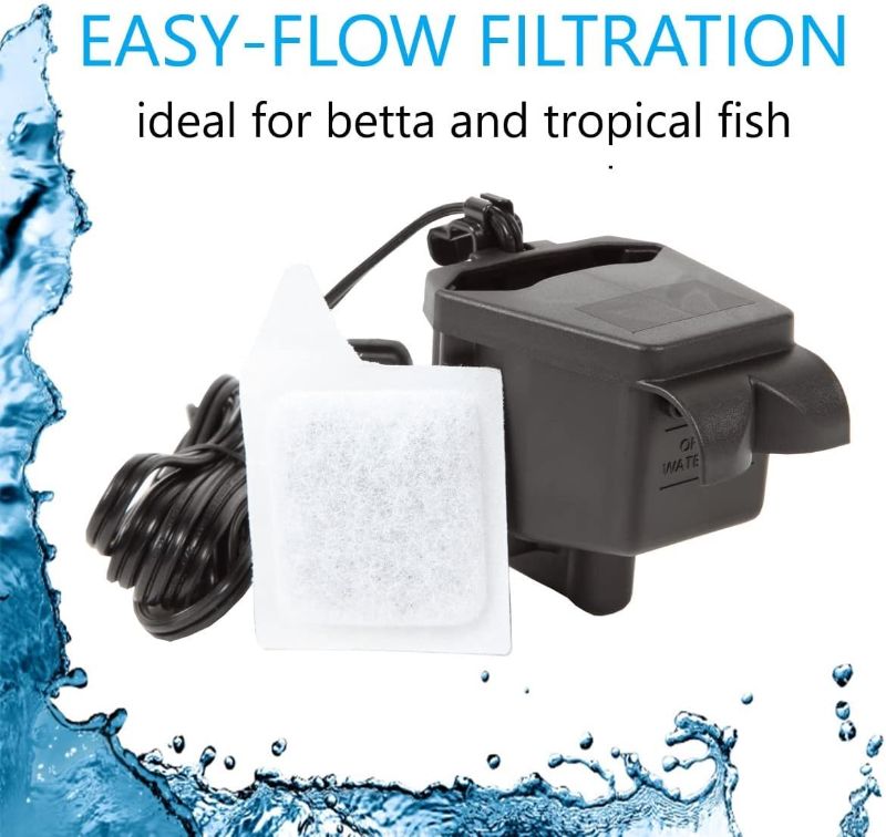 Photo 4 of Koller Products AquaView 2-Gallon Plastic 360 Aquarium with Power Filter & LED Lighting for Tropical Fish - Betta Fish