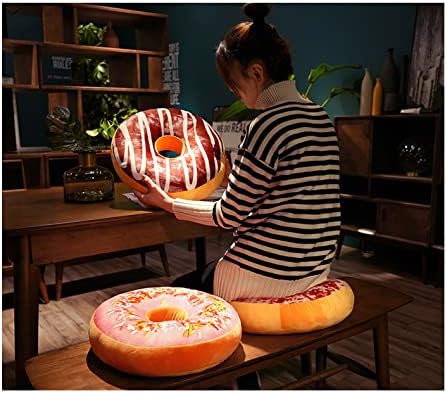 Photo 2 of Nunubee Round Doughnut Back Stuffed Cushion Throw Pillow Plush Play Toy Doll for Office Chair Car - Pink Sprinkles
