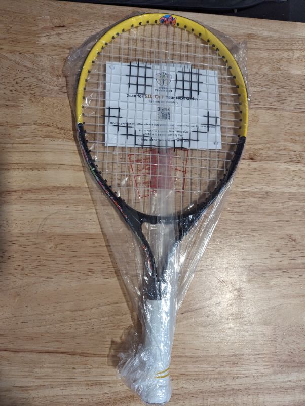 Photo 3 of Tennis Racket for Kids by Street Tennis Club. Proper Equipment Helps You Learn Faster and Play Better! - Black/Yellow 21"