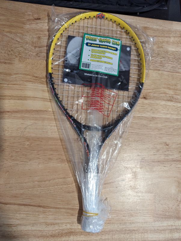 Photo 2 of Tennis Racket for Kids by Street Tennis Club. Proper Equipment Helps You Learn Faster and Play Better! - Black/Yellow 21"