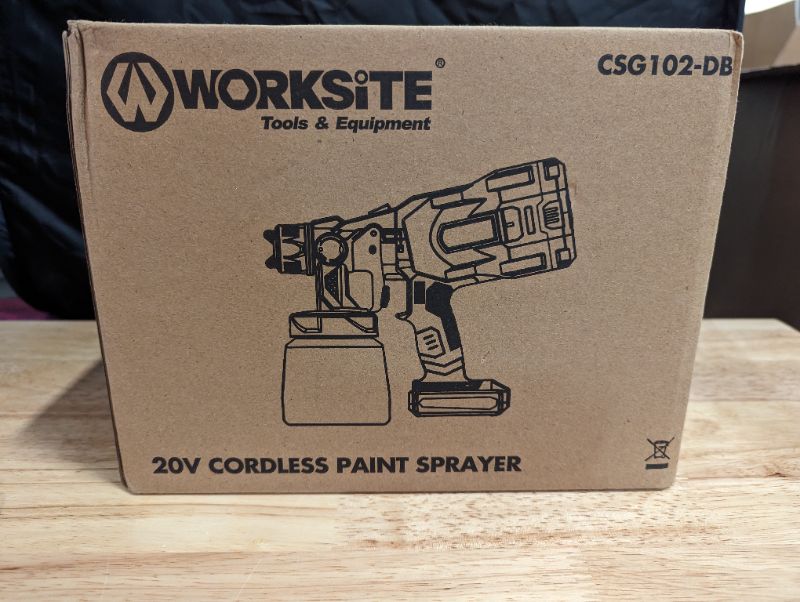 Photo 7 of WORKSITE 20V Cordless Paint Sprayer Gun with 2 Batteries, Power Paint & HVLP Sprayer Gun with 3 Spray Patterns, Adjustable Valve Knob for Painting Ceiling, Fence, Cabinets, Walls